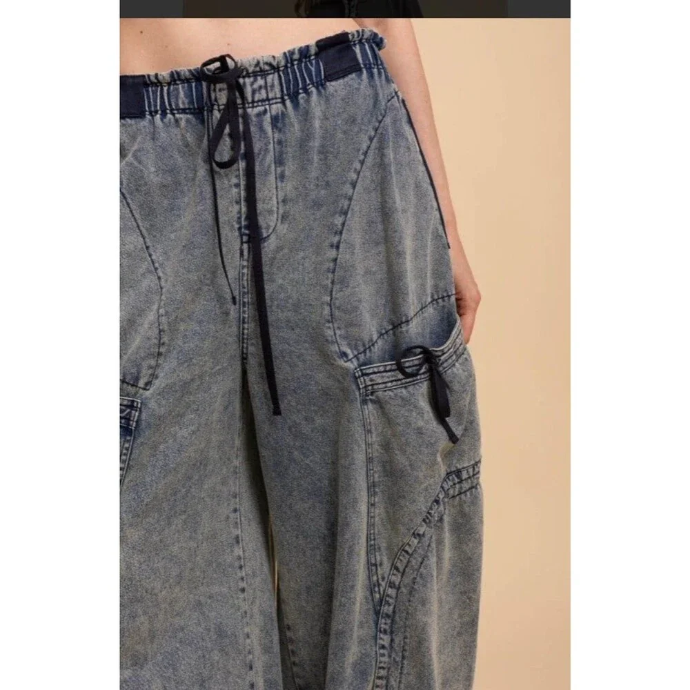 Blue Velvet pants BLUEVELVET jogger style joggers pockets ties bluevelvet jeans